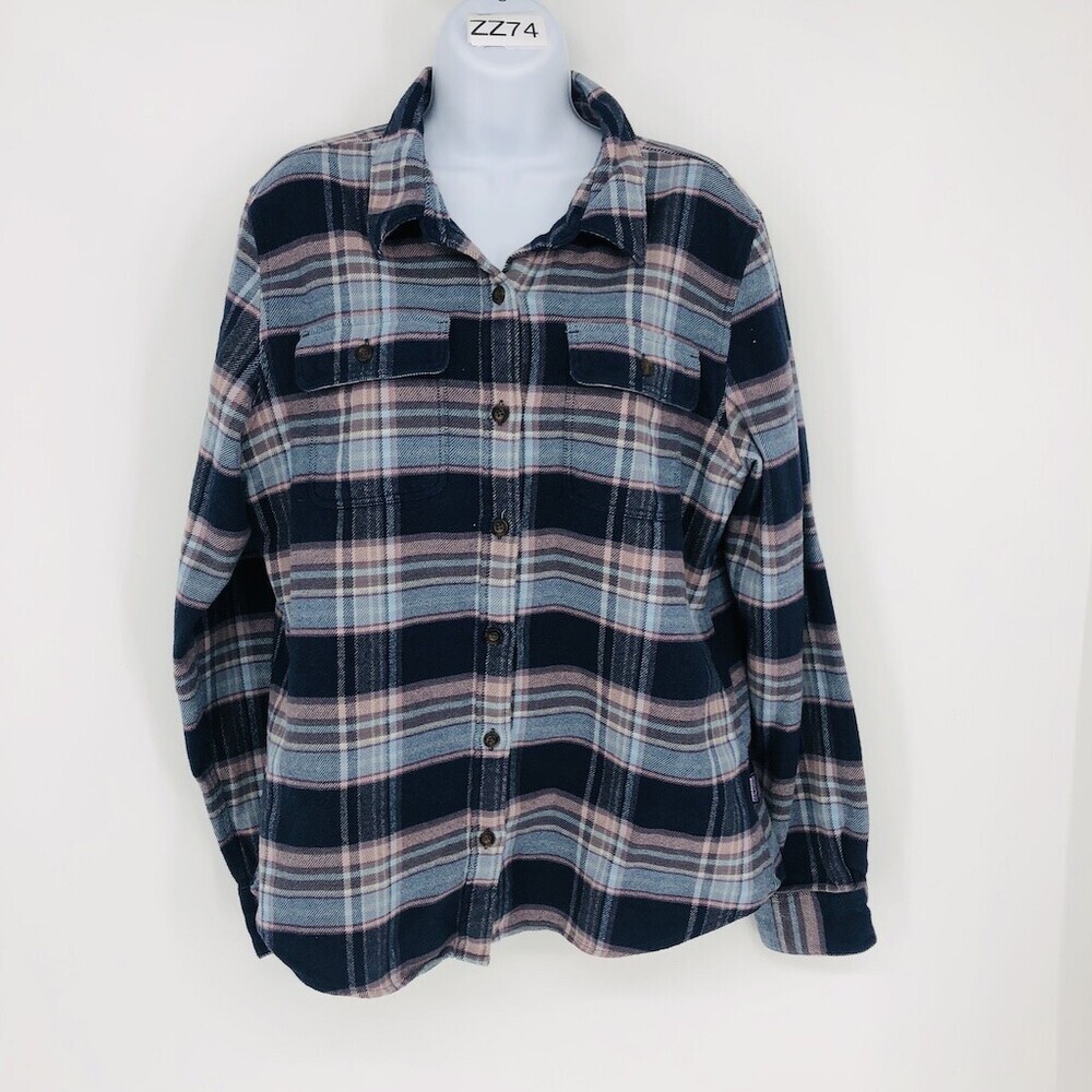 Patagonia Women Multicolor Cotton Long Sleeve Collared Casual Button-Down Shirt
